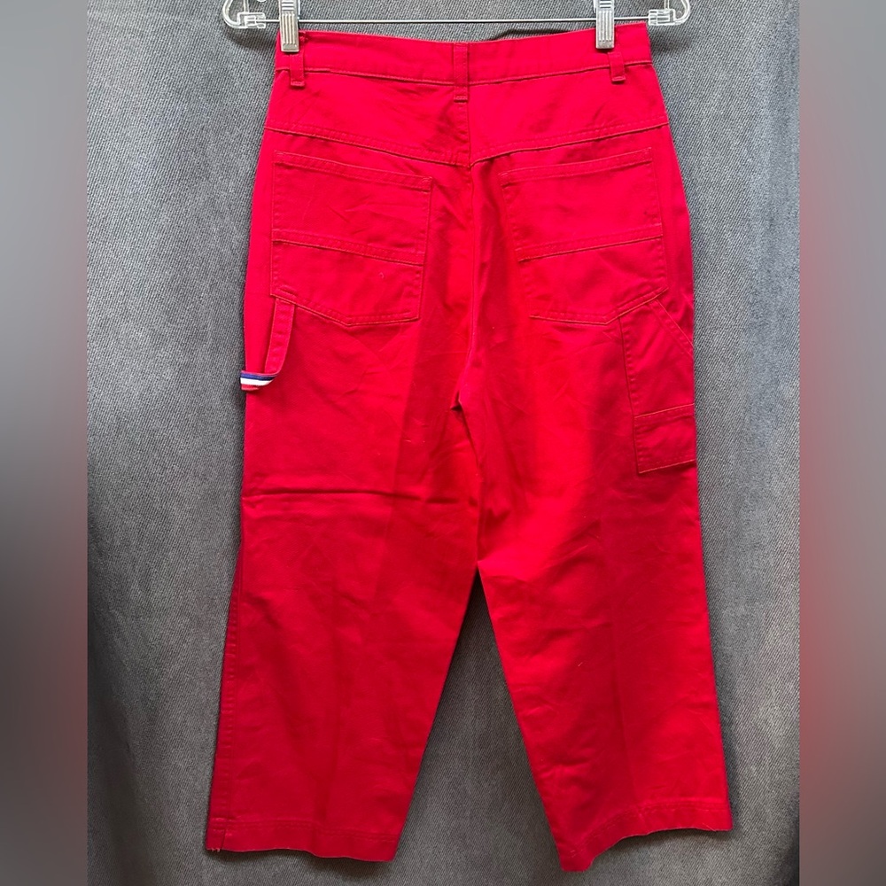 Vintage Forenza carpenter red denim capris pants 6